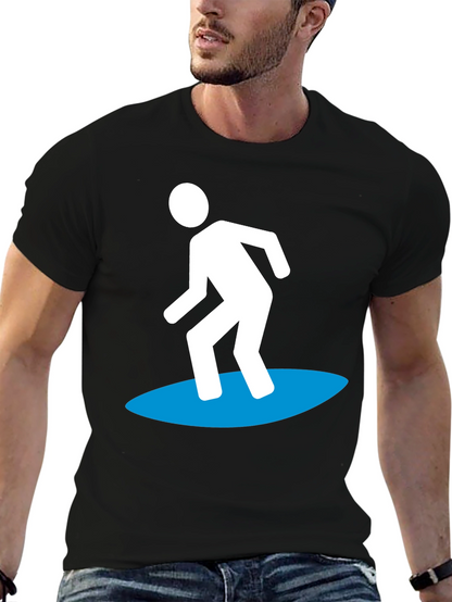 Surfer Graphic Tee - Cool Black T-Shirt