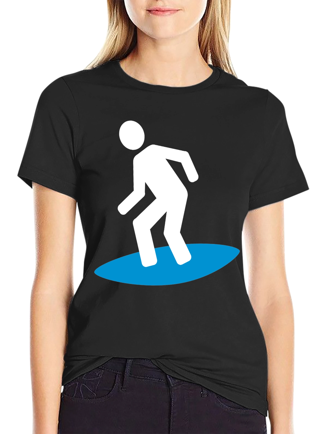 Surfer Graphic Tee - Cool Black T-Shirt