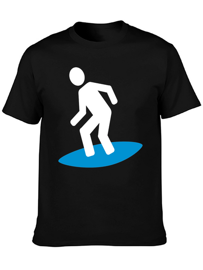 Surfer Graphic Tee - Cool Black T-Shirt
