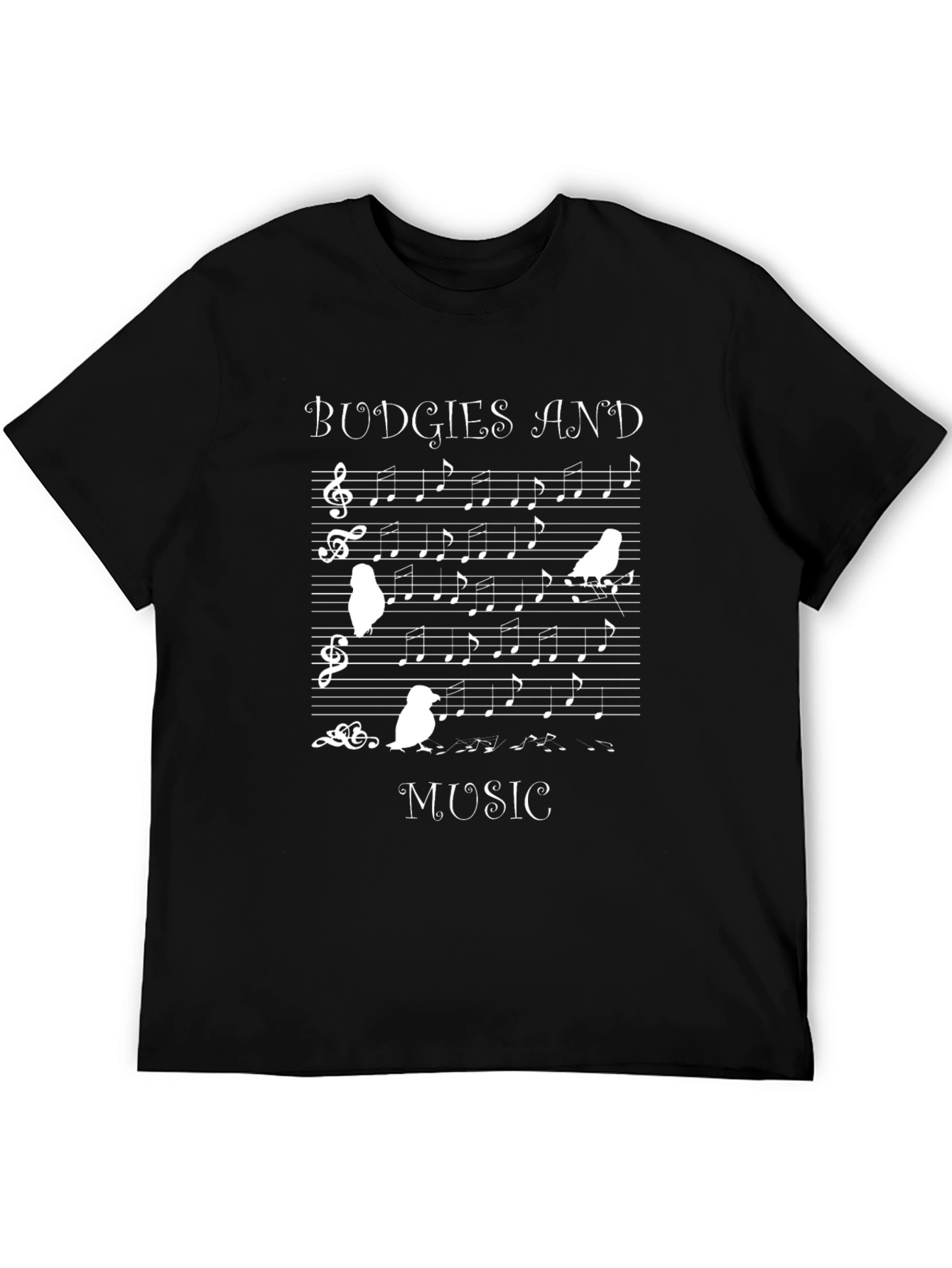 Budgies and Music T-Shirt - Bird Song Tee