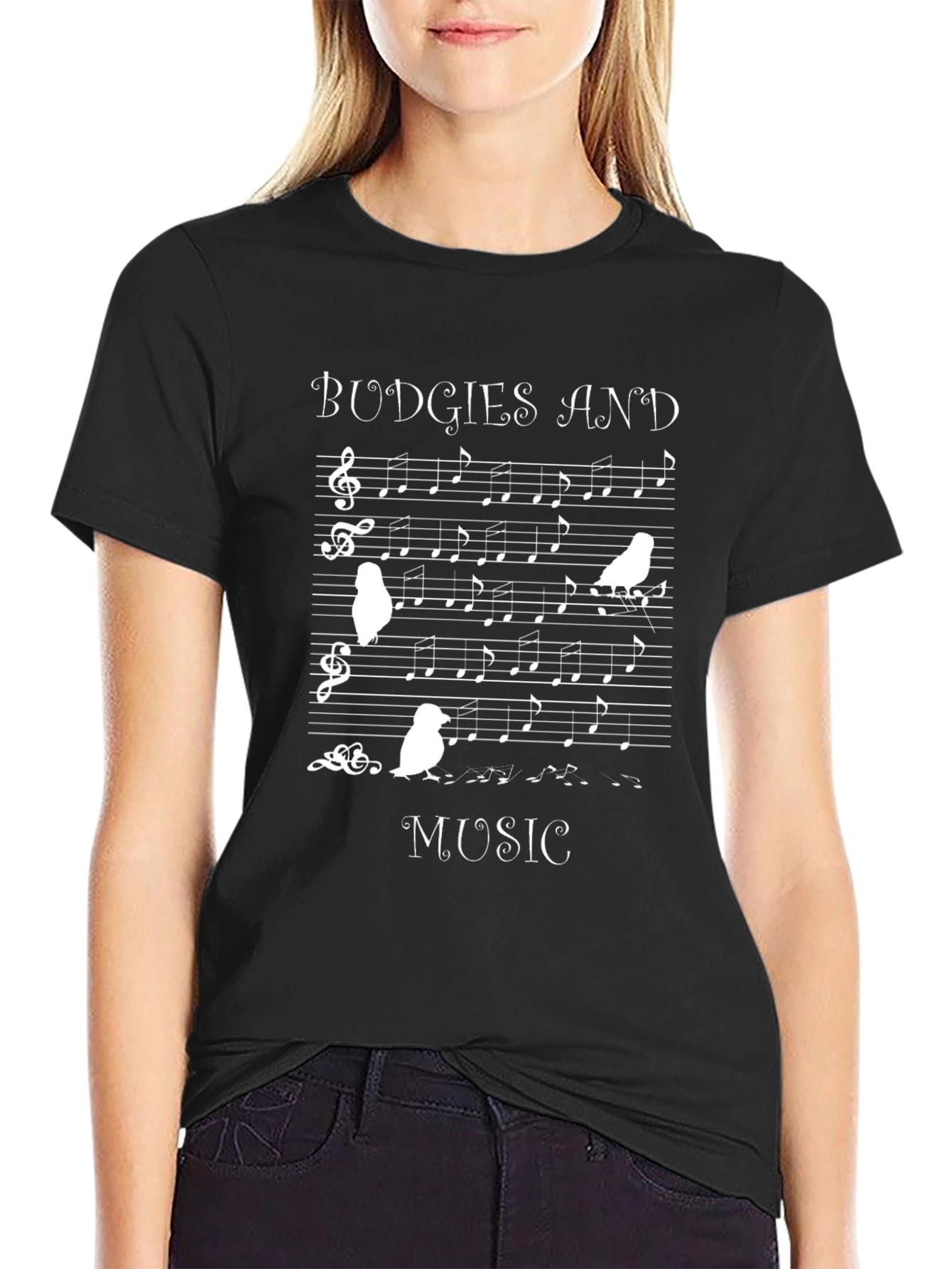 Budgies and Music T-Shirt - Bird Song Tee