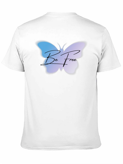 Be Free Butterfly Graphic Tee - Black
