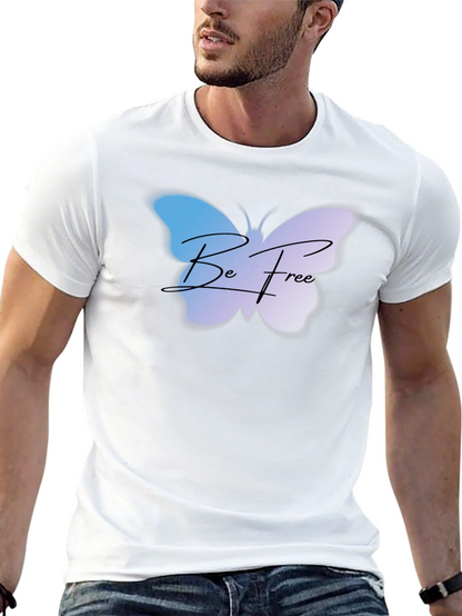 Be Free Butterfly Graphic Tee - Black