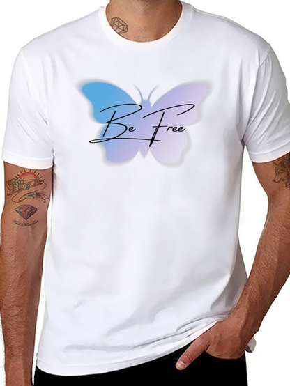 Be Free Butterfly Graphic Tee - Black