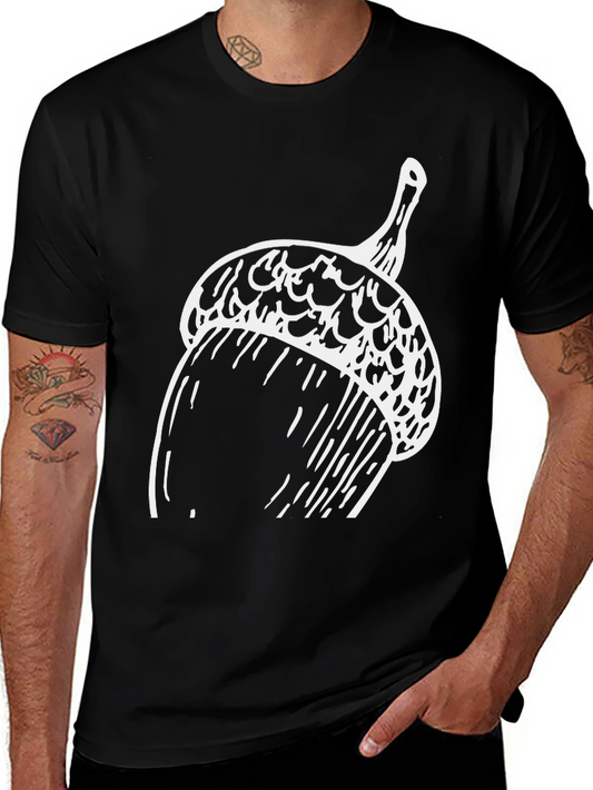 Acorn Graphic T-Shirt - Casual Black Tee