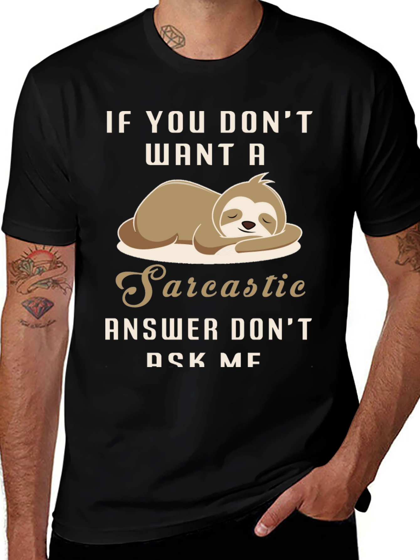 Sarcastic Sloth Graphic T-Shirt