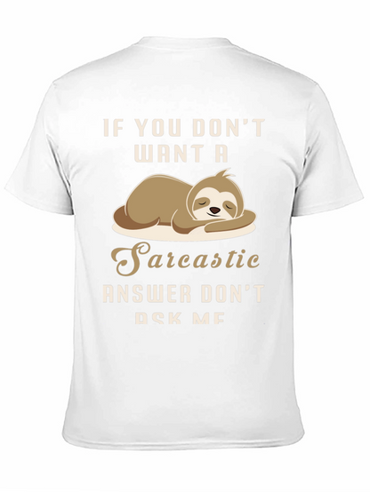 Sarcastic Sloth Graphic T-Shirt