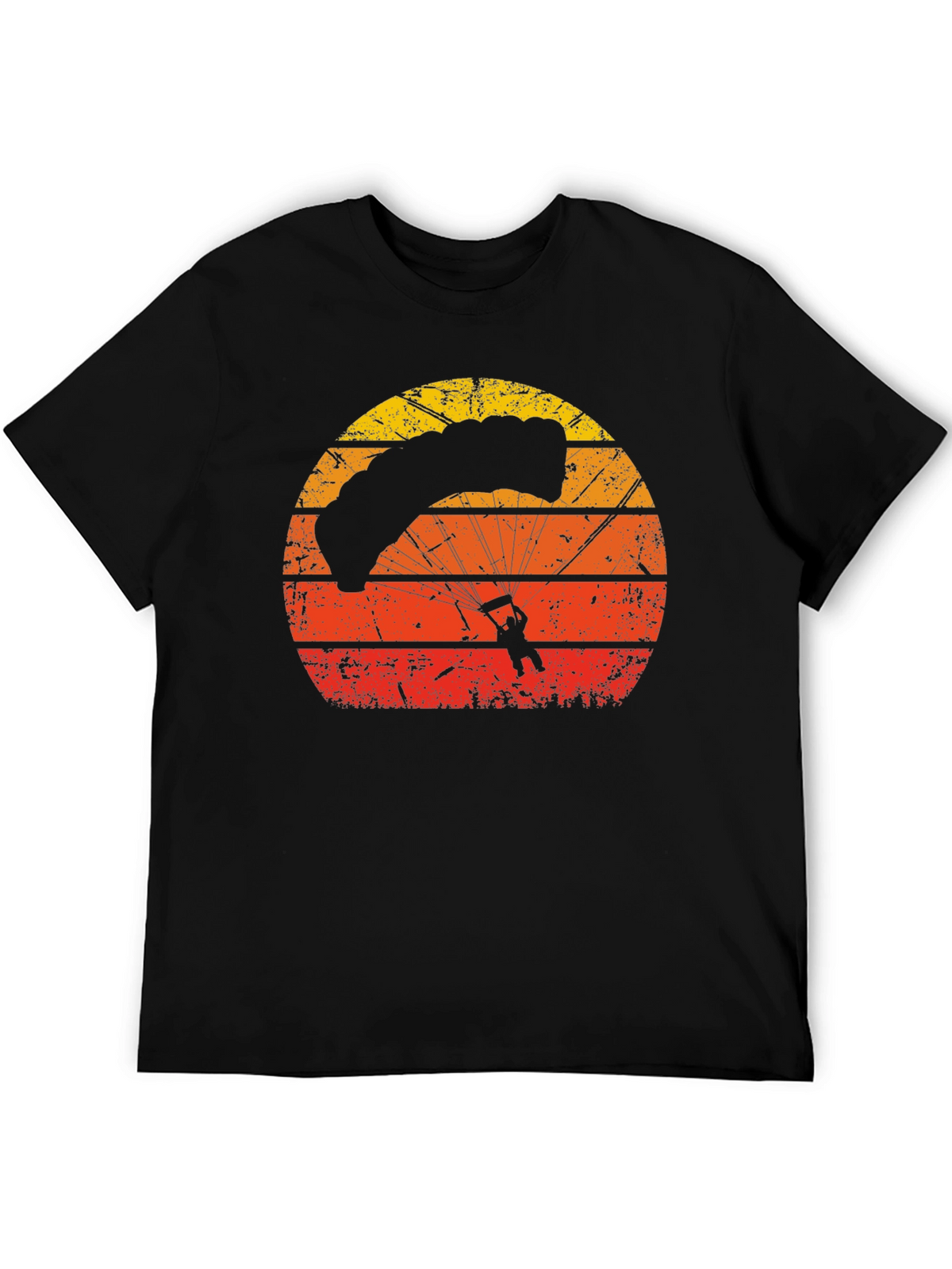 Retro Sunset Parachute Graphic T-Shirt