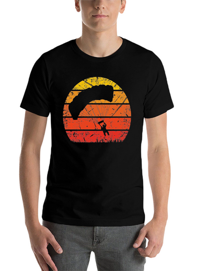 Retro Sunset Parachute Graphic T-Shirt