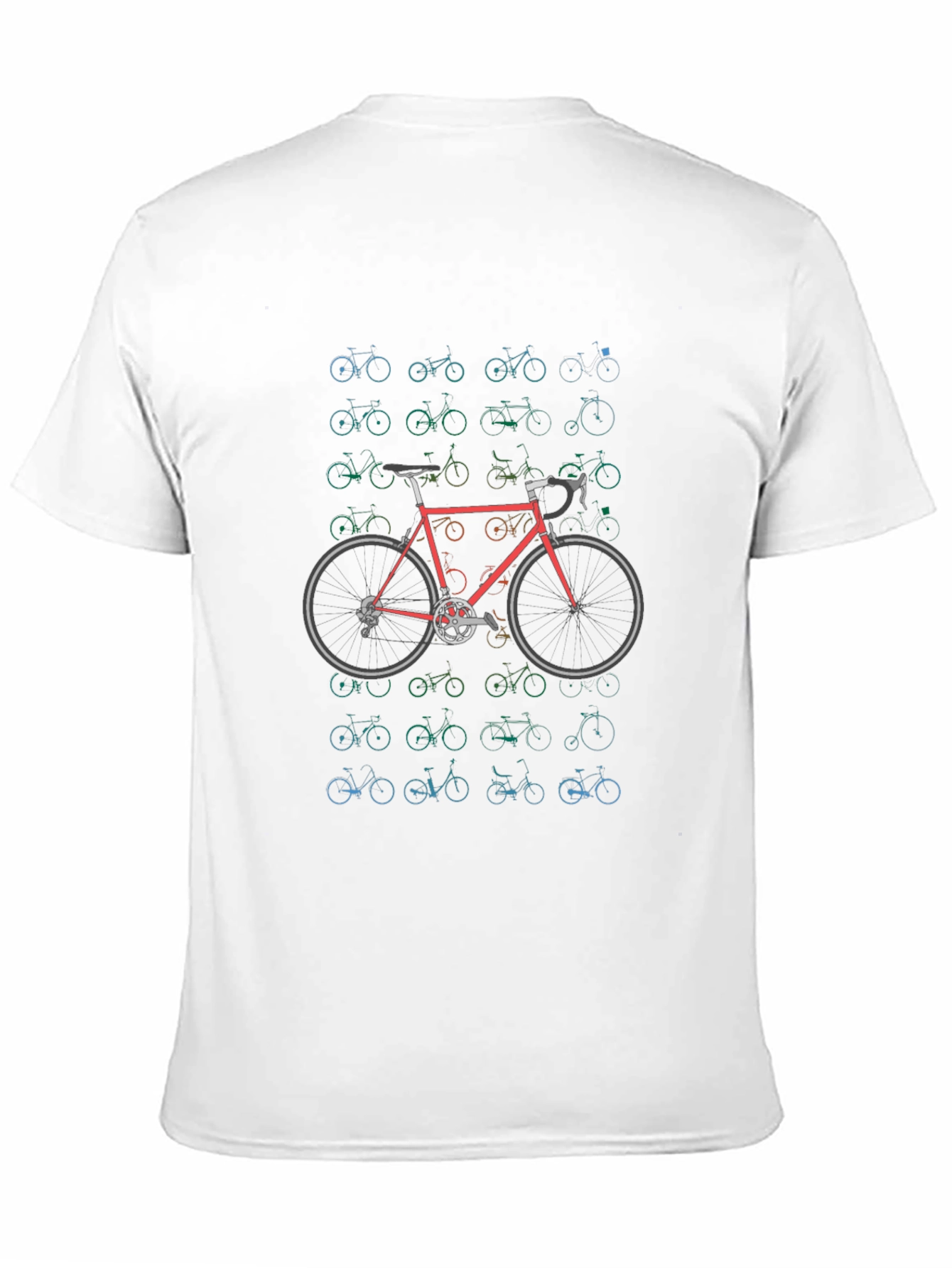 Bike Pattern Graphic T-Shirt