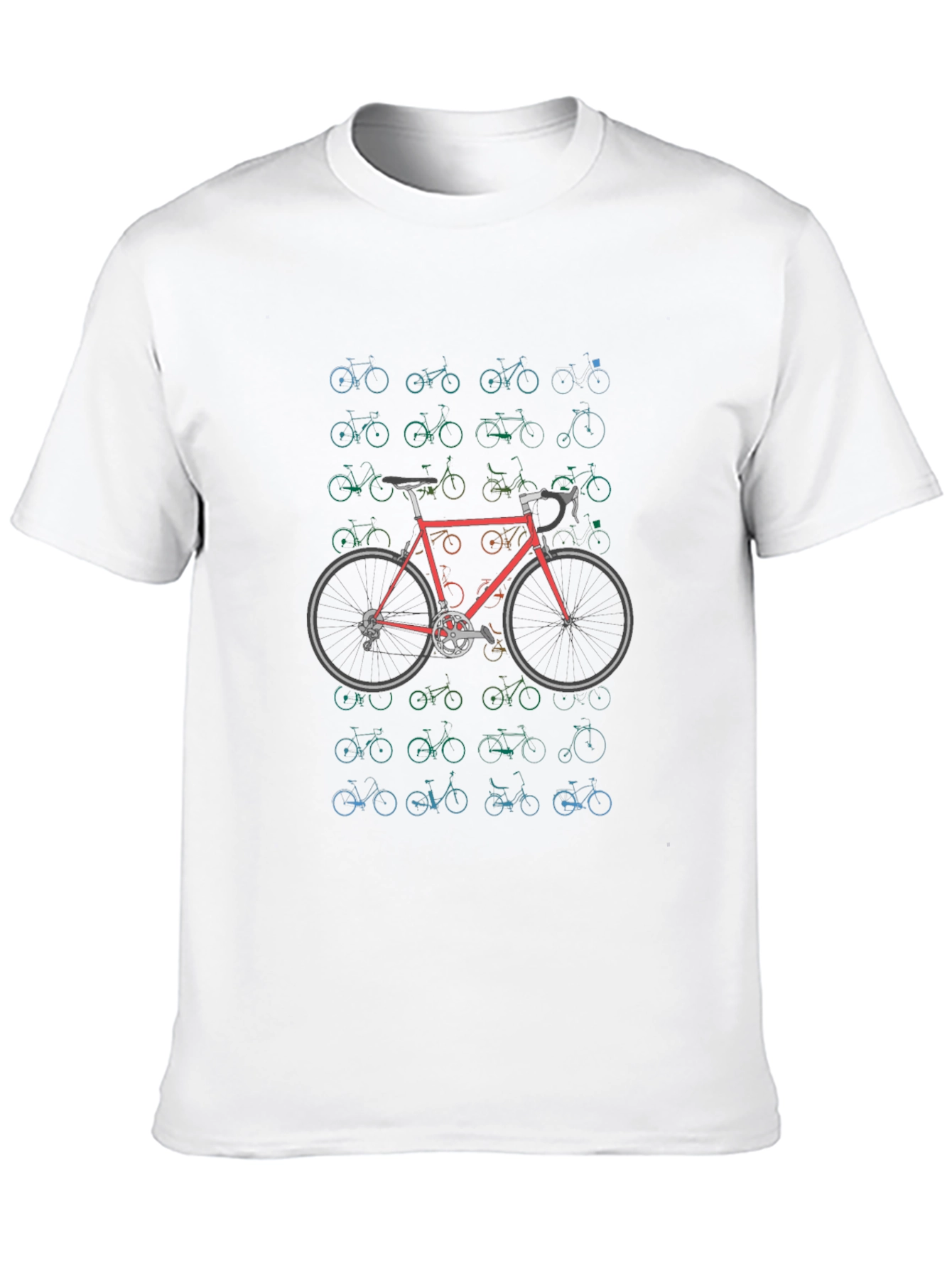 Bike Pattern Graphic T-Shirt