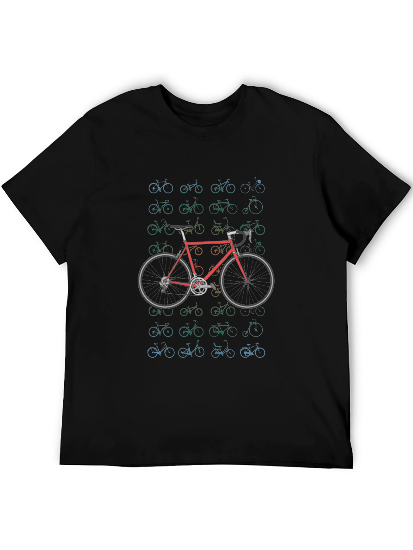 Bike Pattern Graphic T-Shirt
