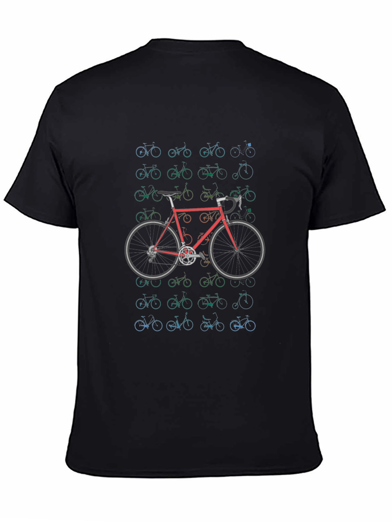 Bike Pattern Graphic T-Shirt