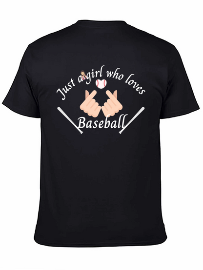 Just a Girl Who Loves Baseball Graphic Tee