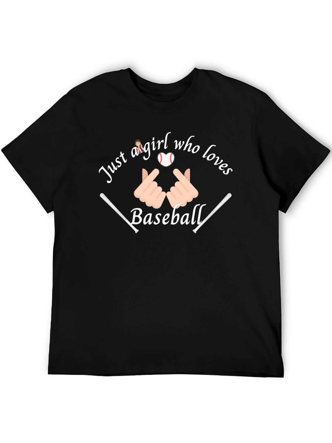 Just a Girl Who Loves Baseball Graphic Tee