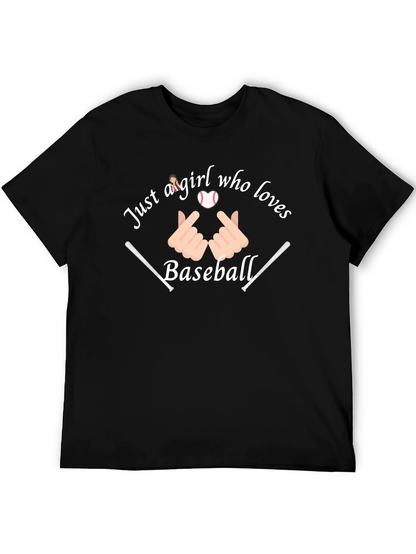Just a Girl Who Loves Baseball Graphic Tee