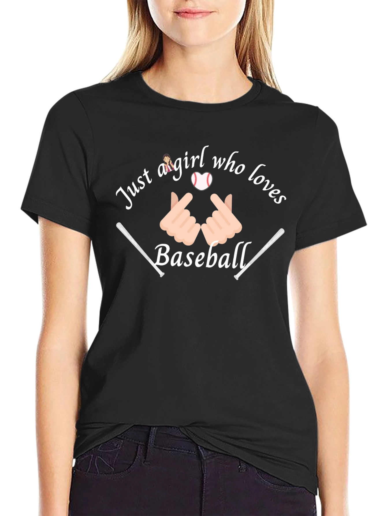 Just a Girl Who Loves Baseball Graphic Tee