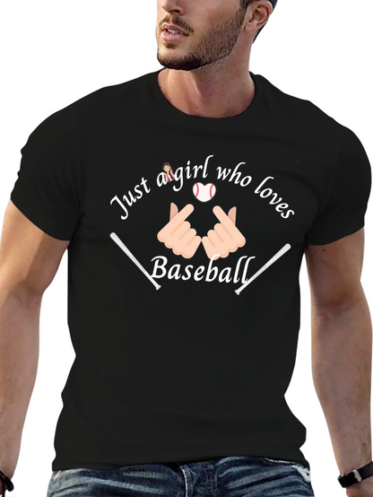 Just a Girl Who Loves Baseball Graphic Tee