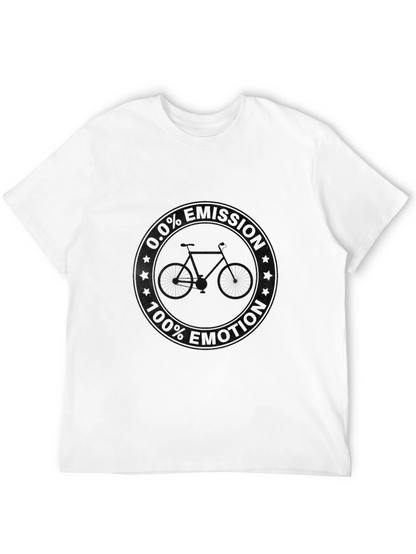 Mens Black Bike Graphic Tee - Casual Style