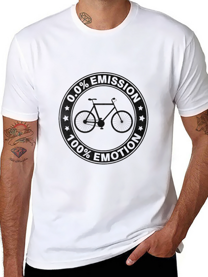 Mens Black Bike Graphic Tee - Casual Style
