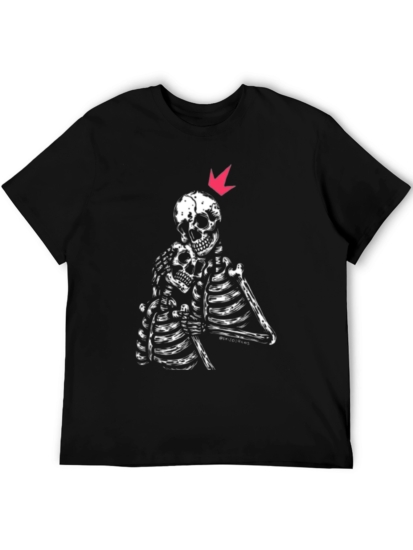 Skeleton Embrace Graphic Tee - Black