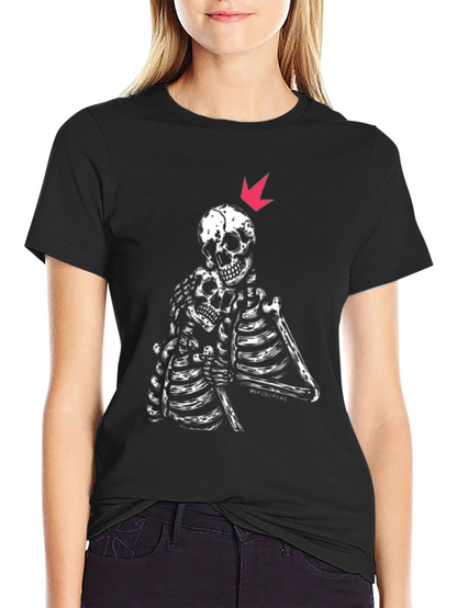 Skeleton Embrace Graphic Tee - Black
