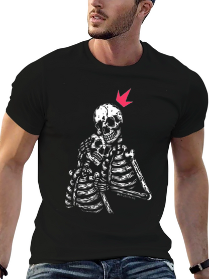 Skeleton Embrace Graphic Tee - Black