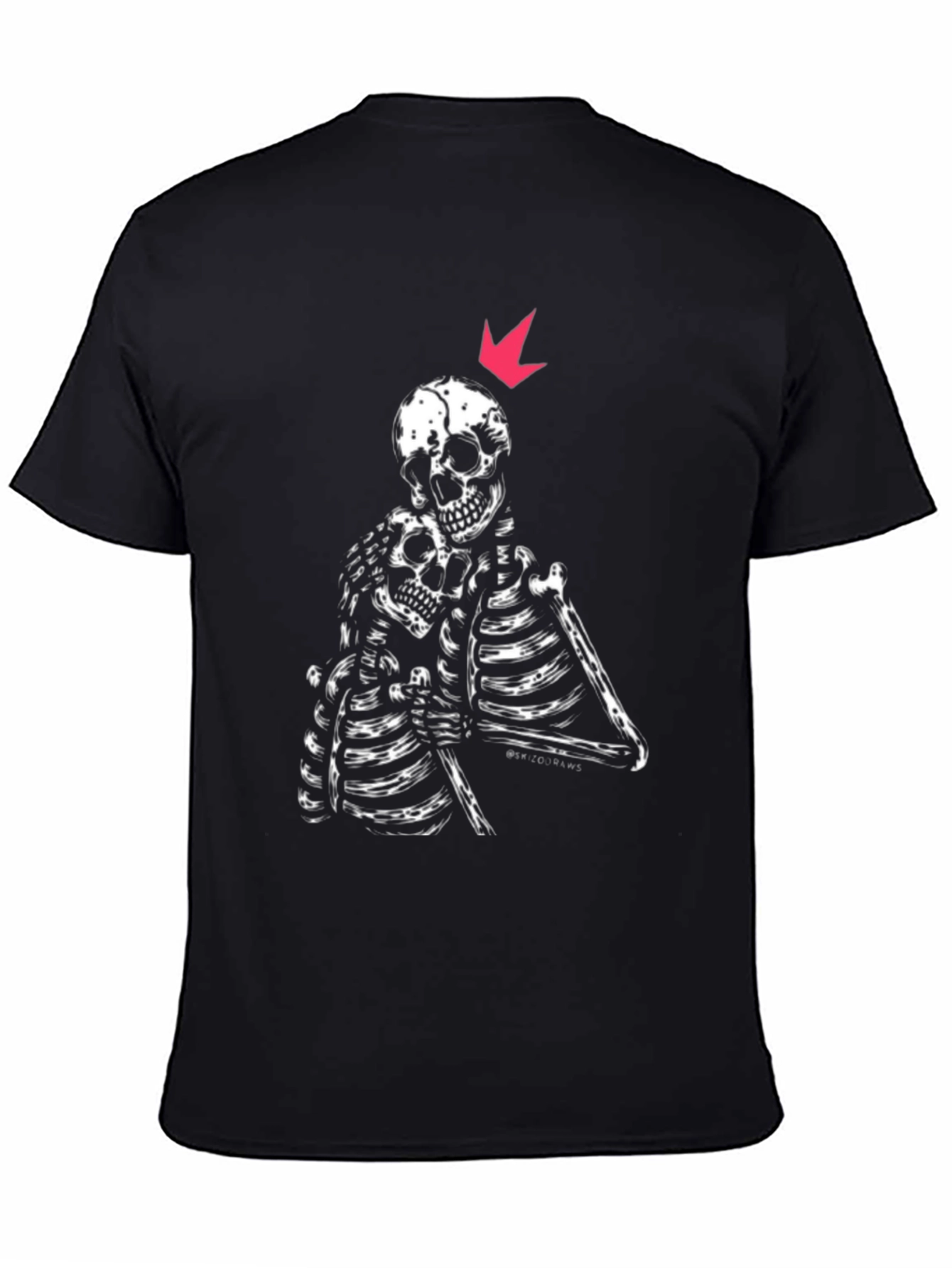 Skeleton Embrace Graphic Tee - Black