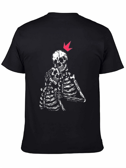 Skeleton Embrace Graphic Tee - Black