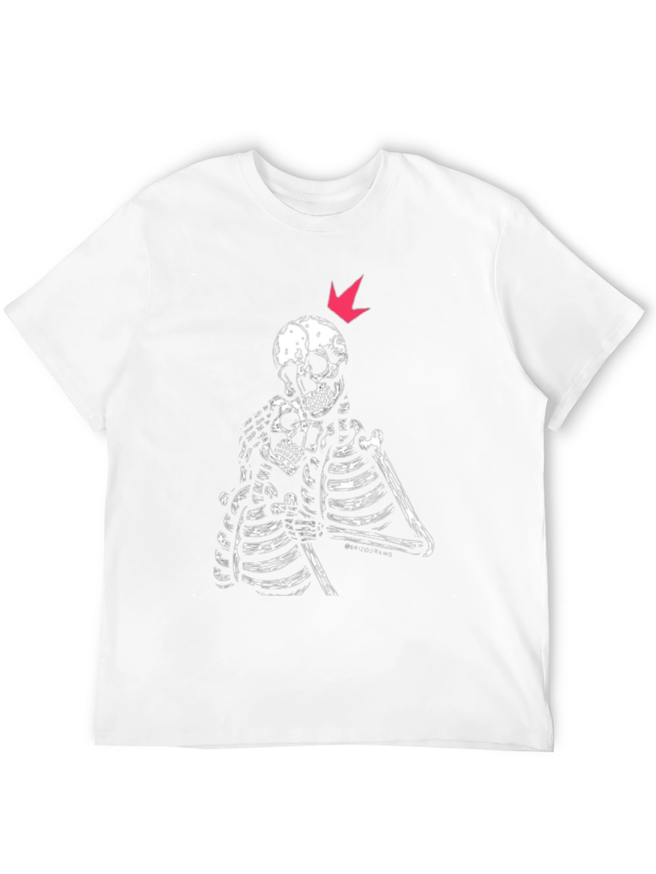 Skeleton Embrace Graphic Tee - Black