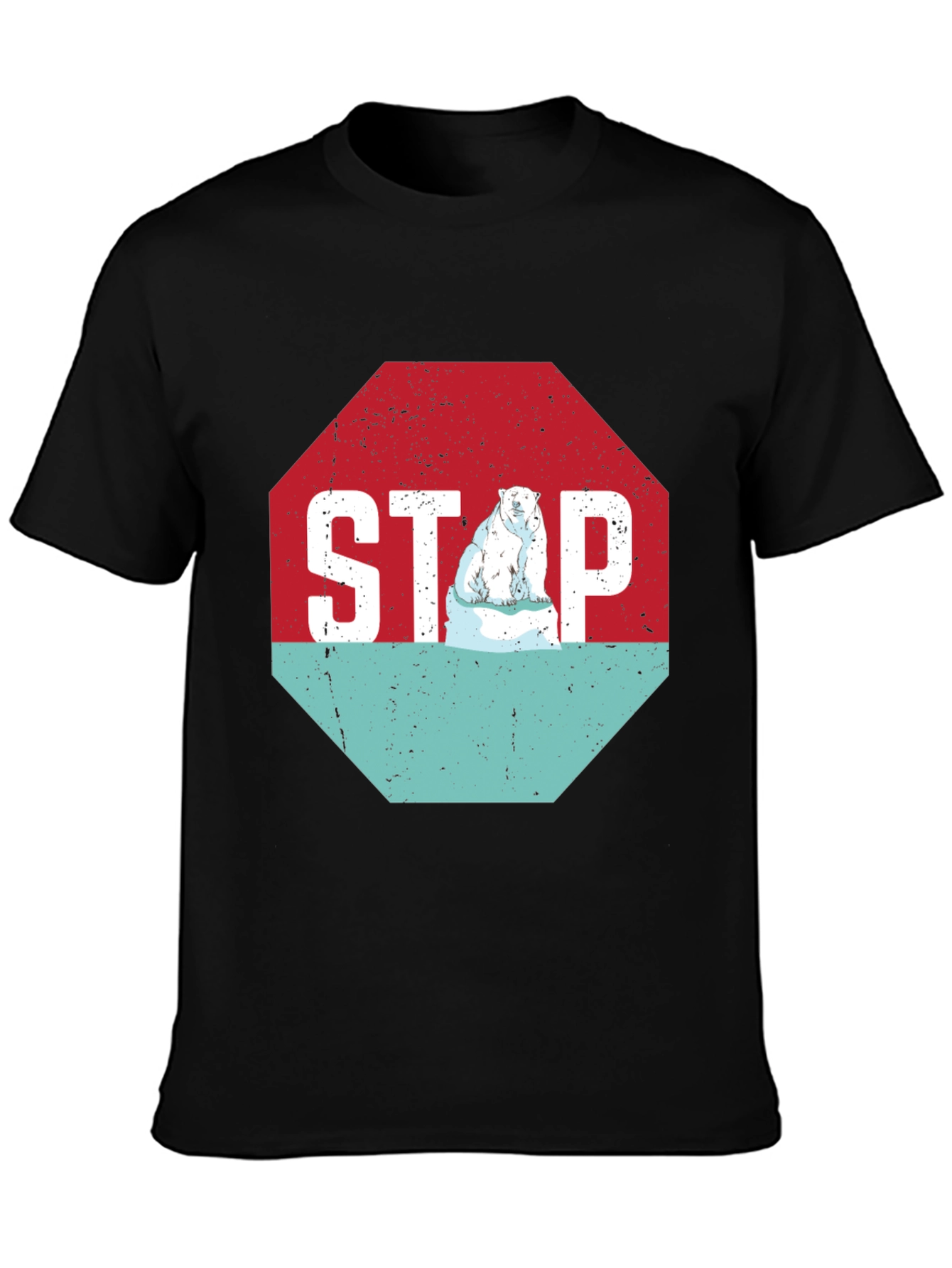 Stop Climate Change Polar Bear Graphic Tee