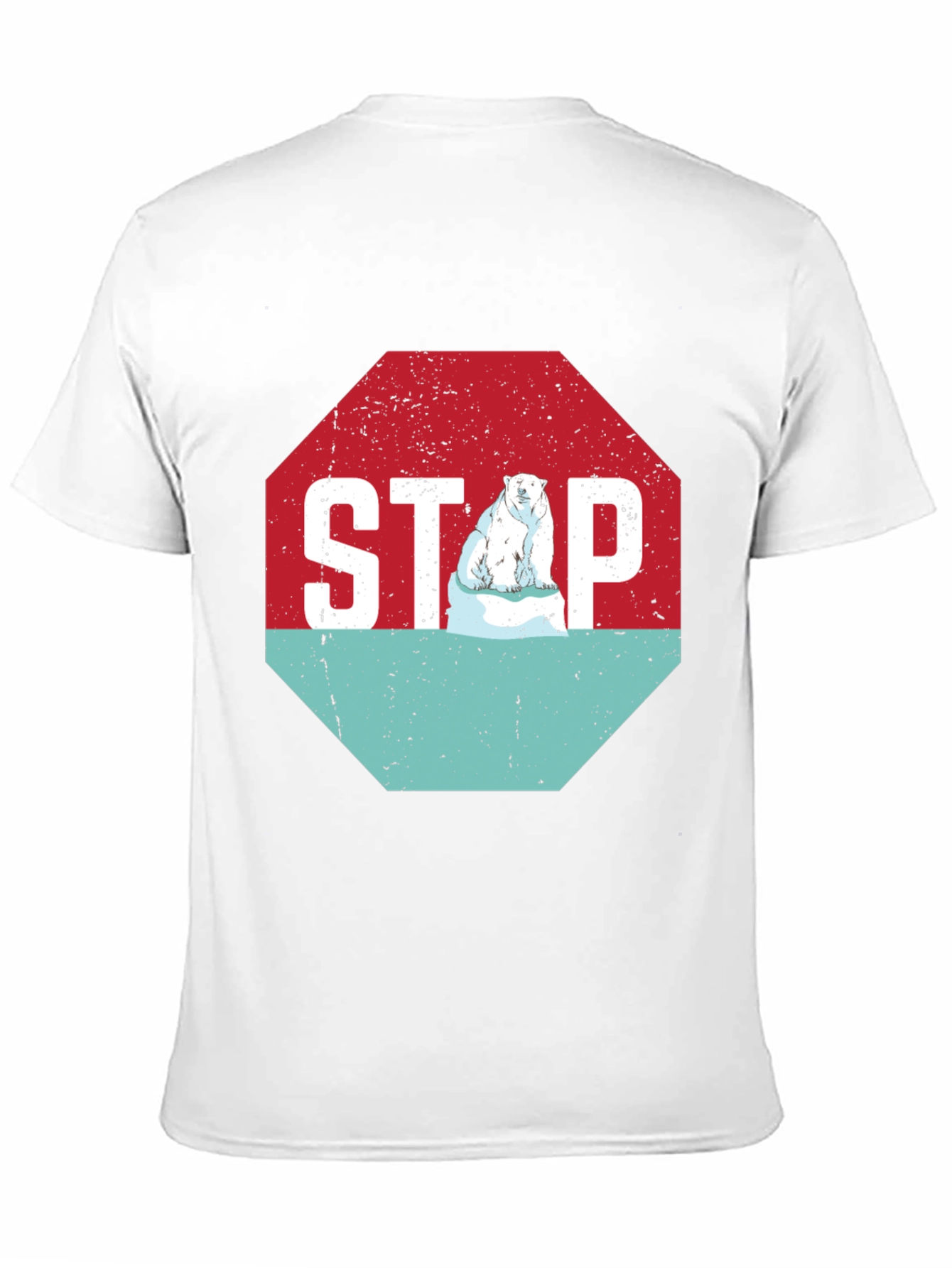 Stop Climate Change Polar Bear Graphic Tee