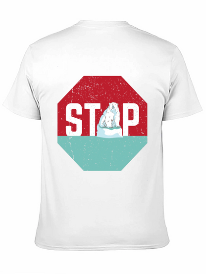 Stop Climate Change Polar Bear Graphic Tee