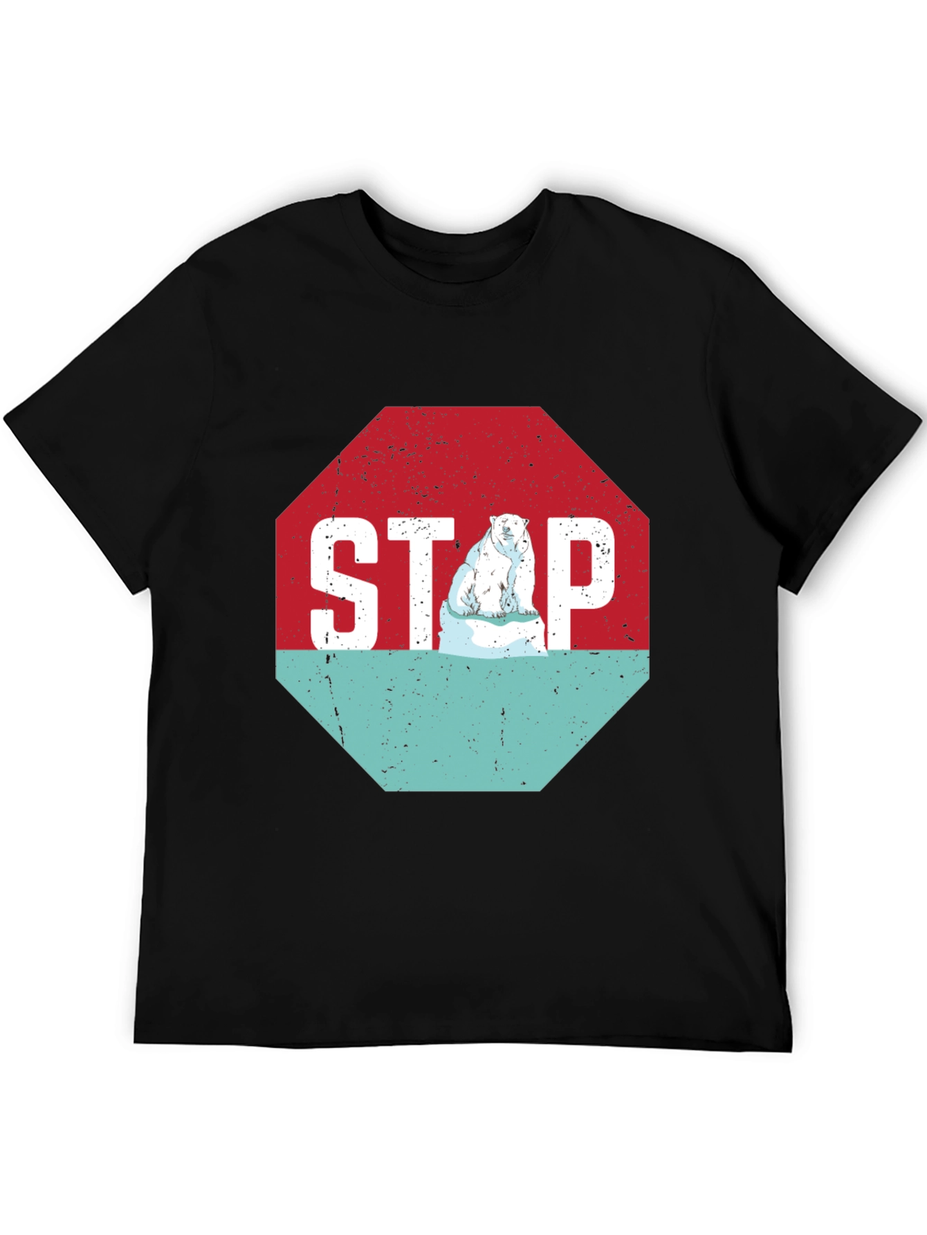Stop Climate Change Polar Bear Graphic Tee