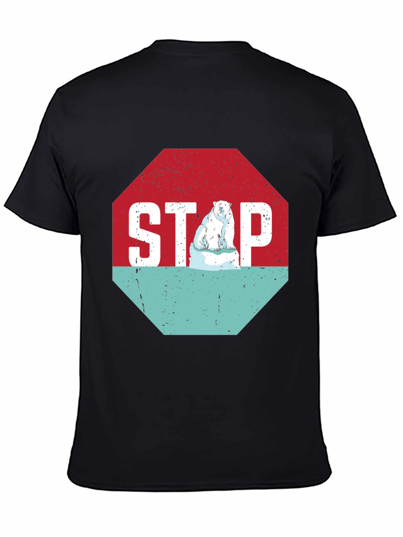 Stop Climate Change Polar Bear Graphic Tee