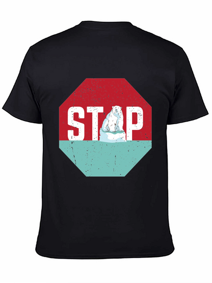 Stop Climate Change Polar Bear Graphic Tee