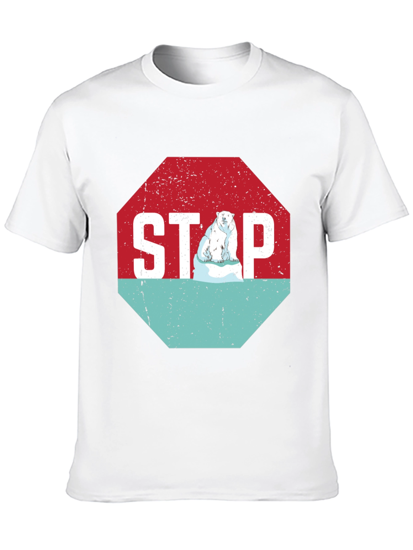 Stop Climate Change Polar Bear Graphic Tee