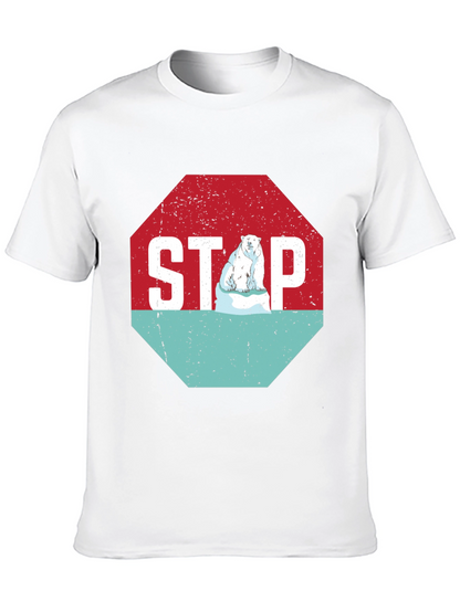 Stop Climate Change Polar Bear Graphic Tee