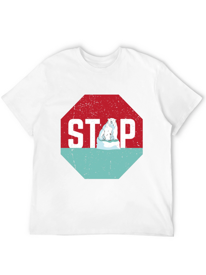 Stop Climate Change Polar Bear Graphic Tee