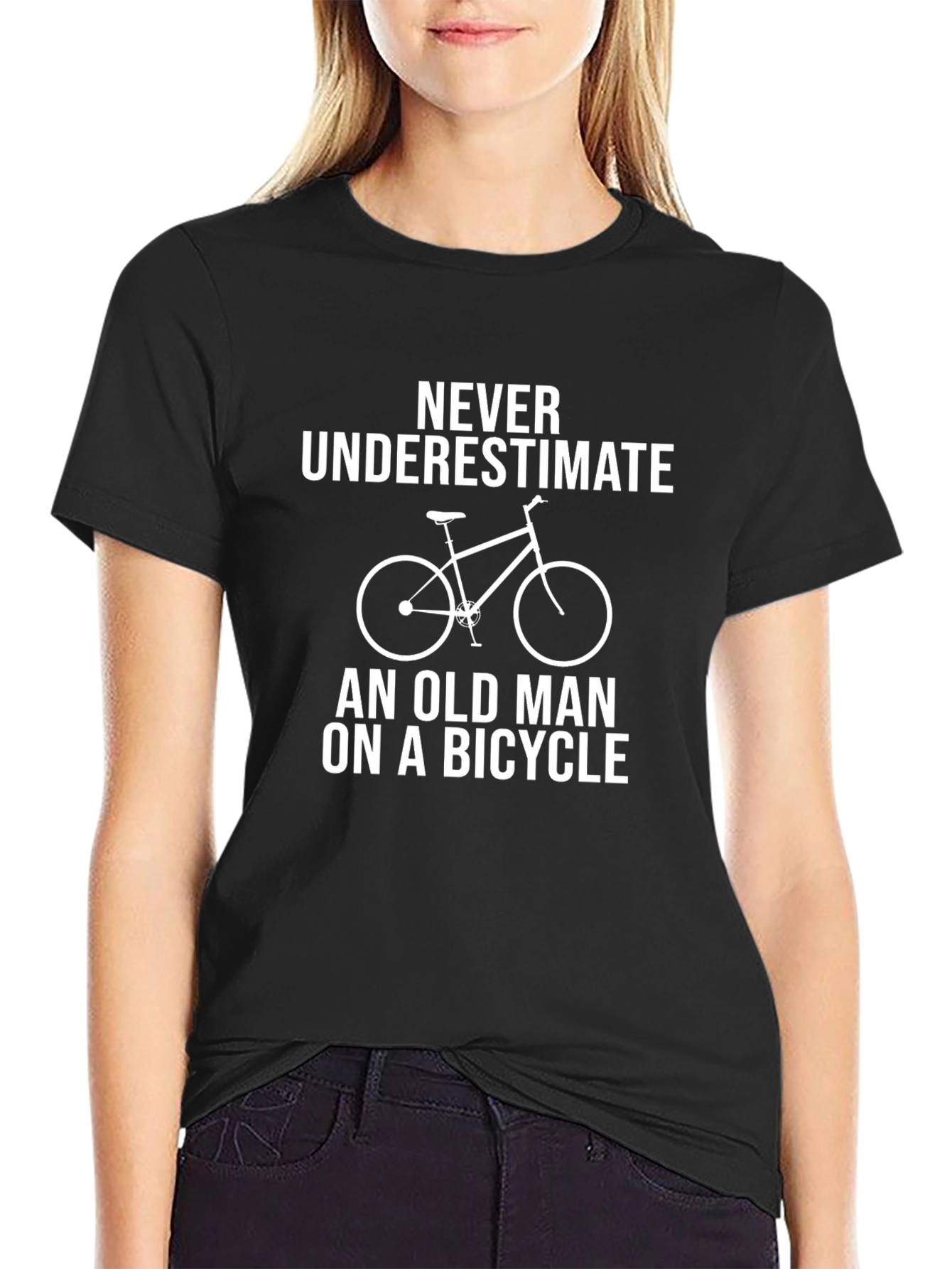 Old Man On A Bicycle Graphic T-Shirt