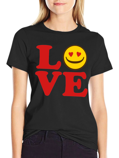 Love Smiley Face Graphic T-Shirt