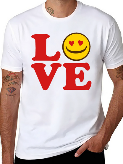 Love Smiley Face Graphic T-Shirt