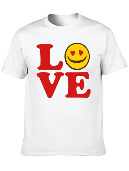 Love Smiley Face Graphic T-Shirt