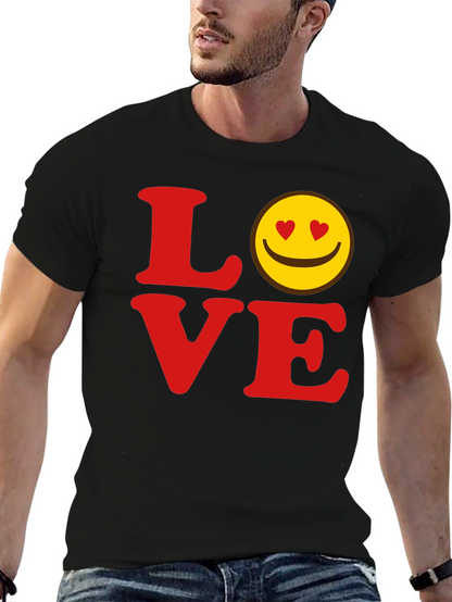 Love Smiley Face Graphic T-Shirt