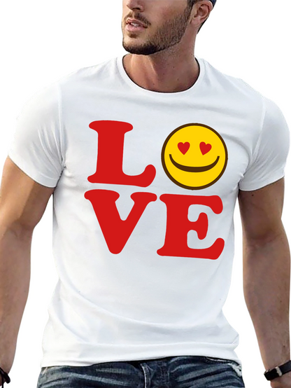Love Smiley Face Graphic T-Shirt