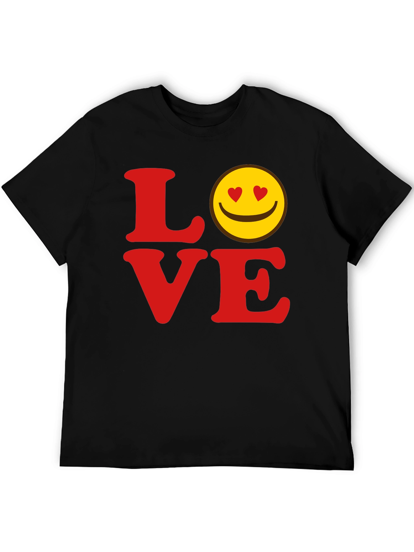 Love Smiley Face Graphic T-Shirt
