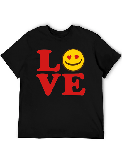 Love Smiley Face Graphic T-Shirt