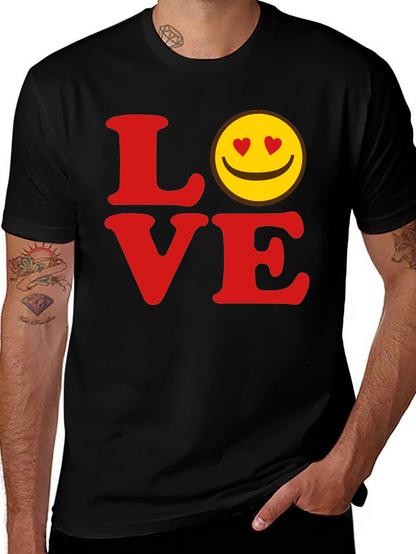 Love Smiley Face Graphic T-Shirt