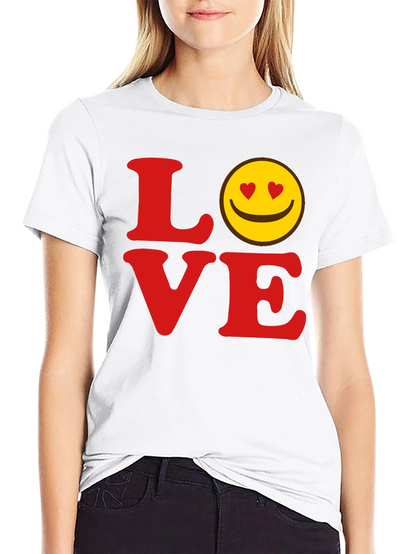 Love Smiley Face Graphic T-Shirt