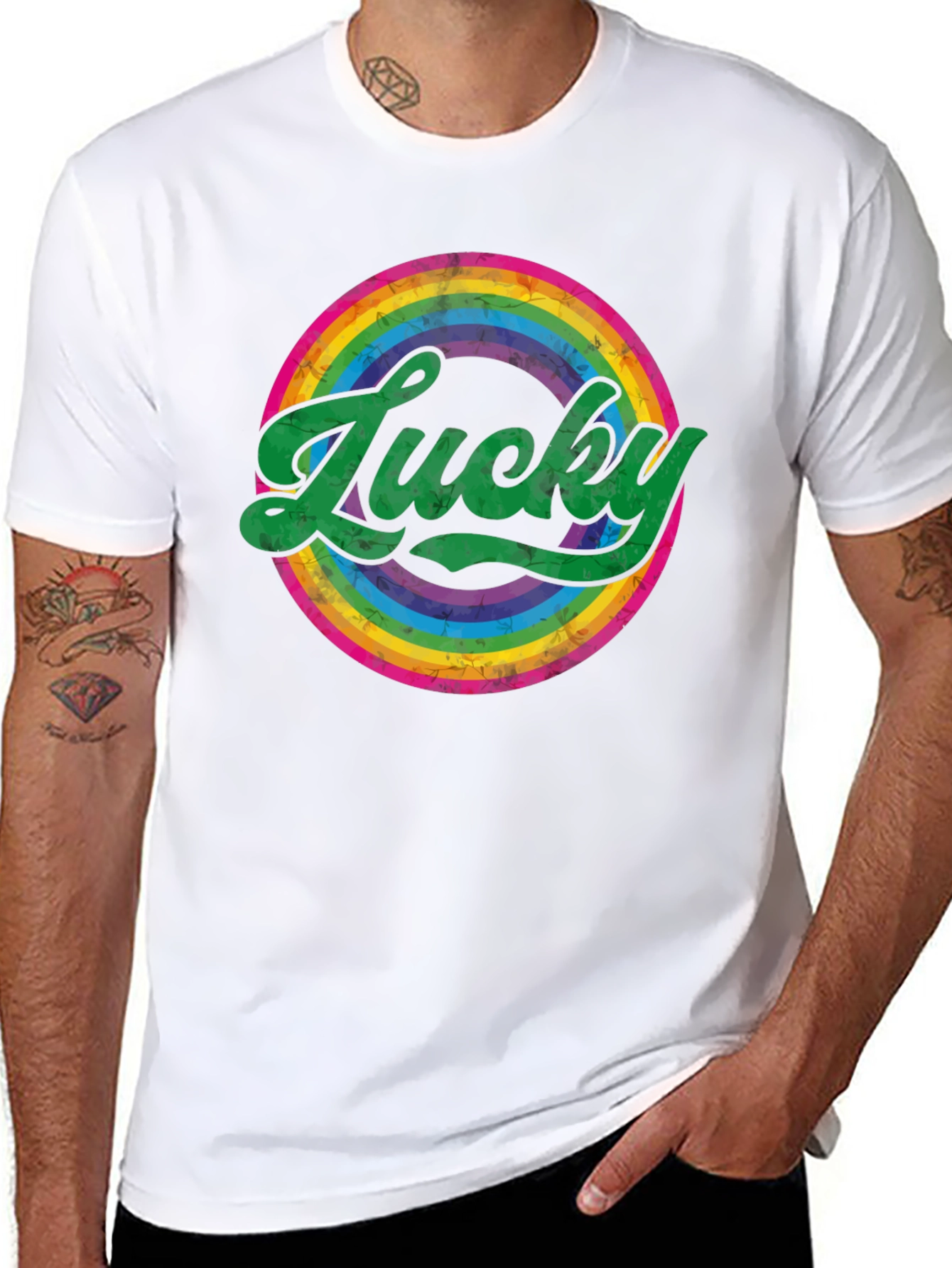 Lucky Rainbow Graphic Tee - St. Patricks Day Shirt
